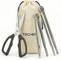 TECHEF Kitchen Shears With 2 Stainless Steel Tongs & Travel Bag, Dishwasher Safe by TECHEF