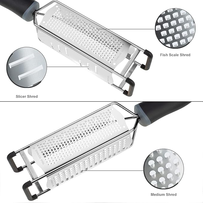 3 in 1 Cheese Grater Zester Citrus Lemon 304 Stainless Steel Zester Versatile - Image 3