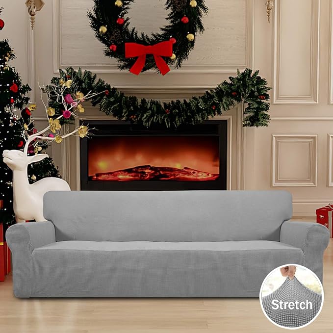 Easy-Going Stretch 4 Seater Sofa Slipcover 1-Piece Sofa Cover Furniture - Image 2