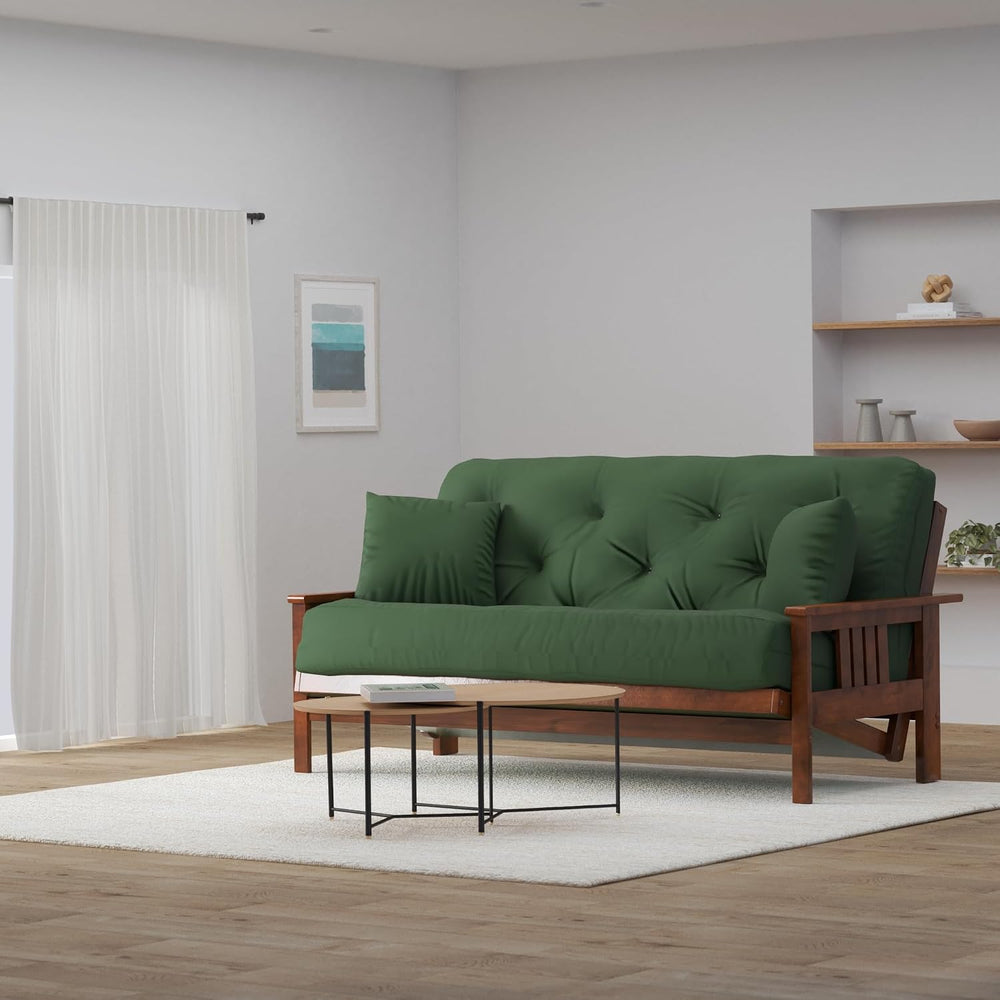 Nirvana Futons Stanford Futon Set - Full Size, Frame, 8" Mattress, Twill...