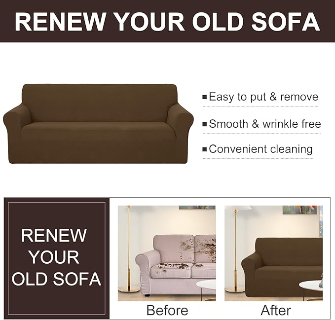 U-NICE HOME Stretch Couch Cover Sofa Cover Sofa Slipcover Furniture Protector - Image 5