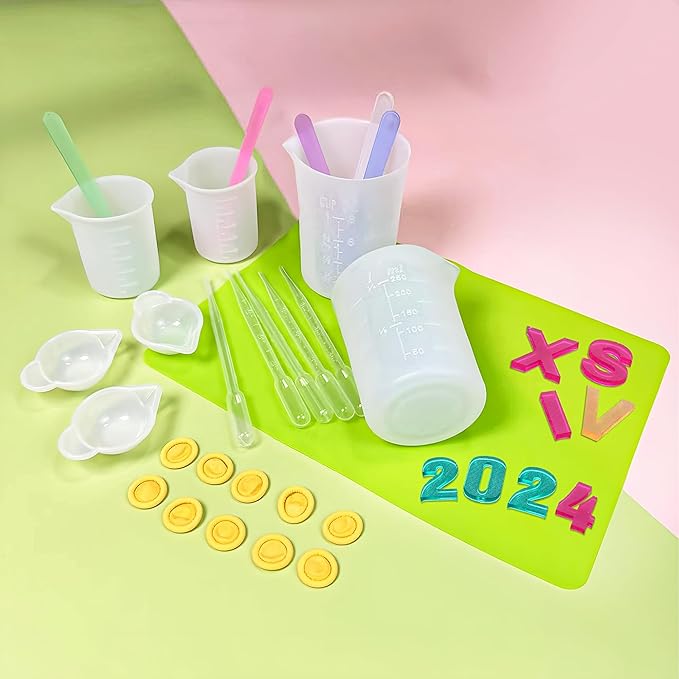Silicone Measuring Cups for Resin Supplies, Resin Kit for 250ml &100ml - Image 6