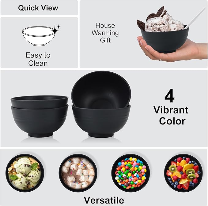 Wrova wheat straw snack bowls 10oz set of 8 - Image 4