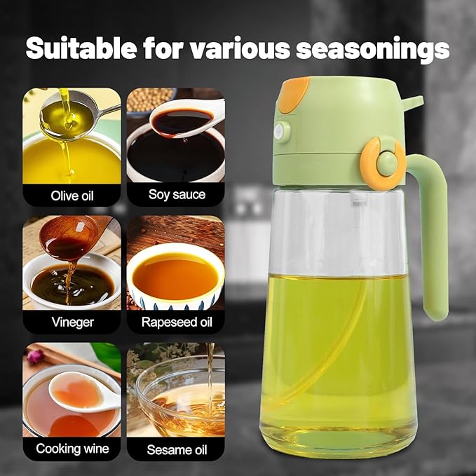 2 In 1 Oil Dispenser And Oil Sprayer, 16 Oz/470 Ml Oil Dispenser - Image 4