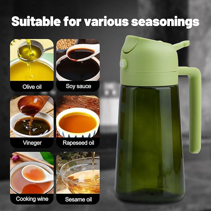 2 In 1 Oil Dispenser And Oil Sprayer, 16 Oz/470 Ml Oil Dispenser - Image 4