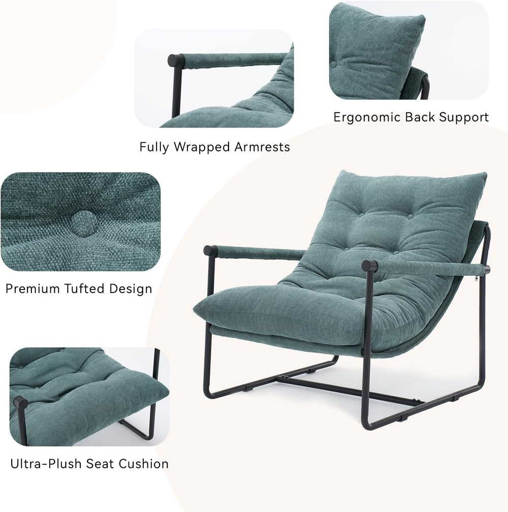 Accent Chair, Comfy Living Room Chair with Soft Cushion, Upholstered Armchair...
