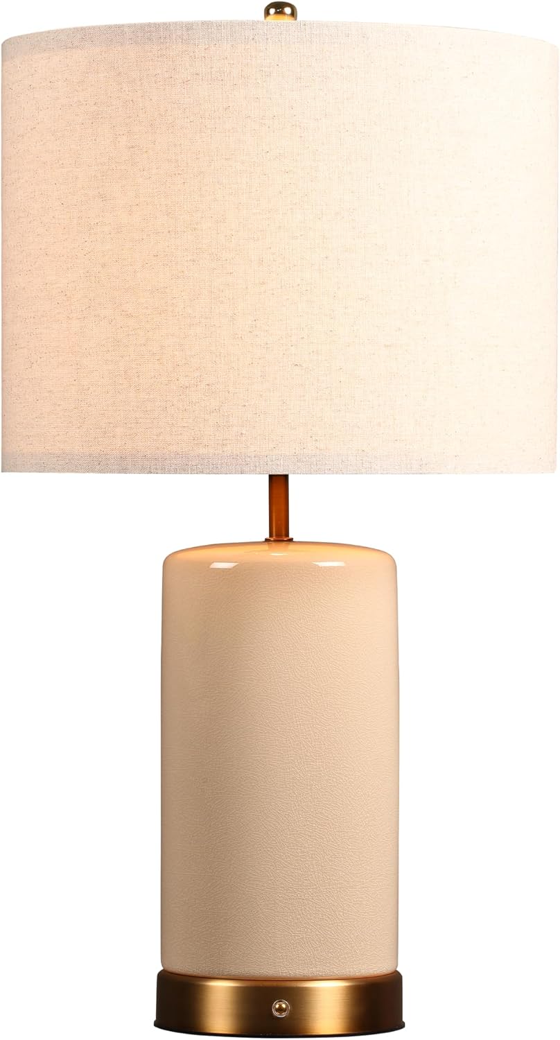 O’Bright Dune - Battery Powered Table Lamp, Rechargeable Cordless Ceramic Lam...