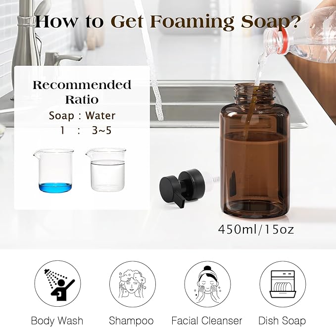 Luxspire Foaming Soap Dispenser, Non-Slip Hand Soap Dispenser - Image 5