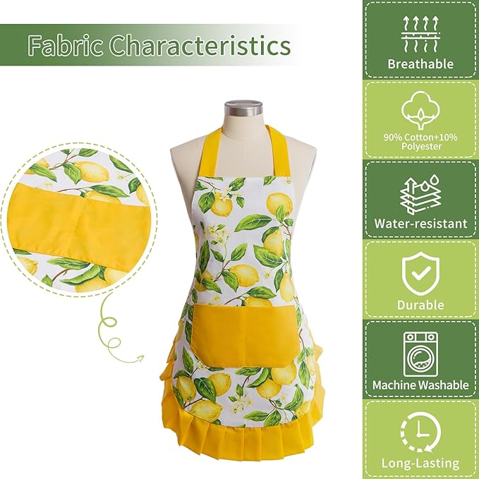 Vintage Floral Apron for Women - Image 8