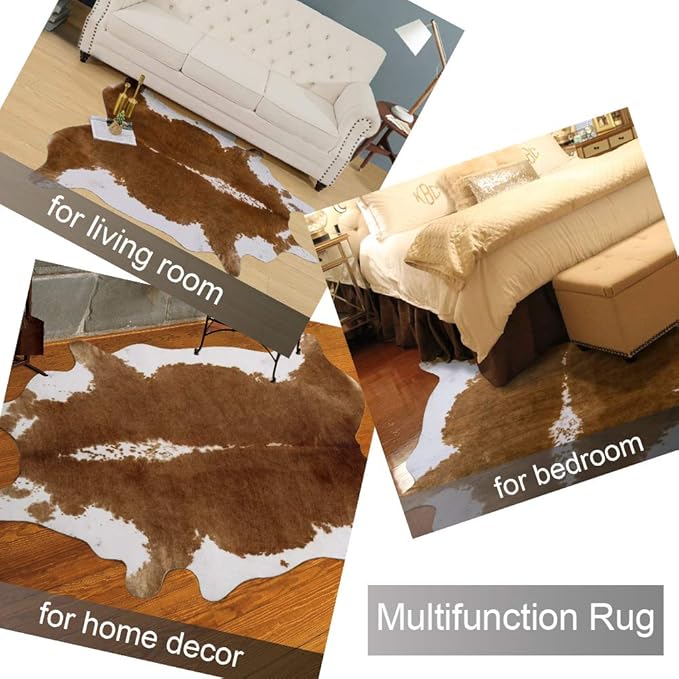 AROGAN Faux Cow Print Rug Large - Image 5