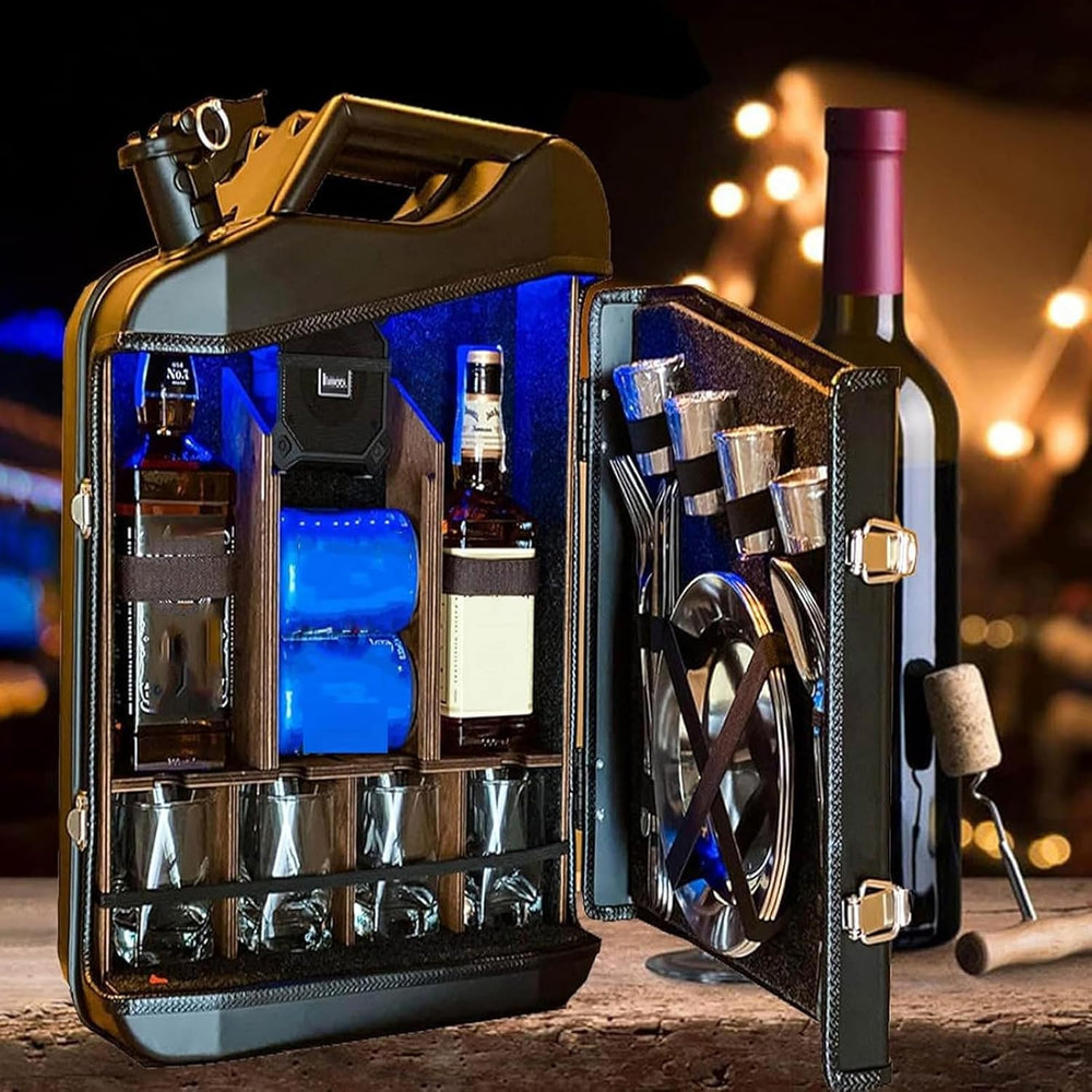 Mini Christmas Can Bar, 20L Christmas Jerry Can Bar with Sturdy Structure, Be...