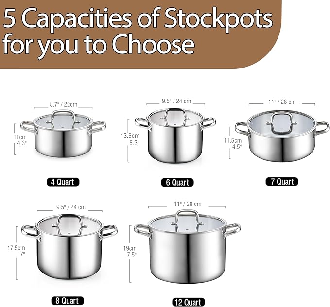 Cook N Home Stainless Steel Stockpot - Image 2