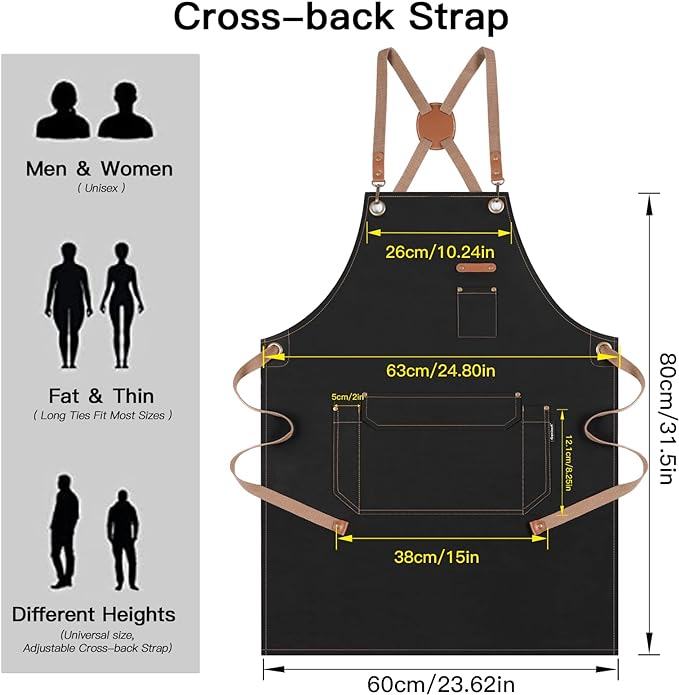 Genixart Chef Apron for Men Women