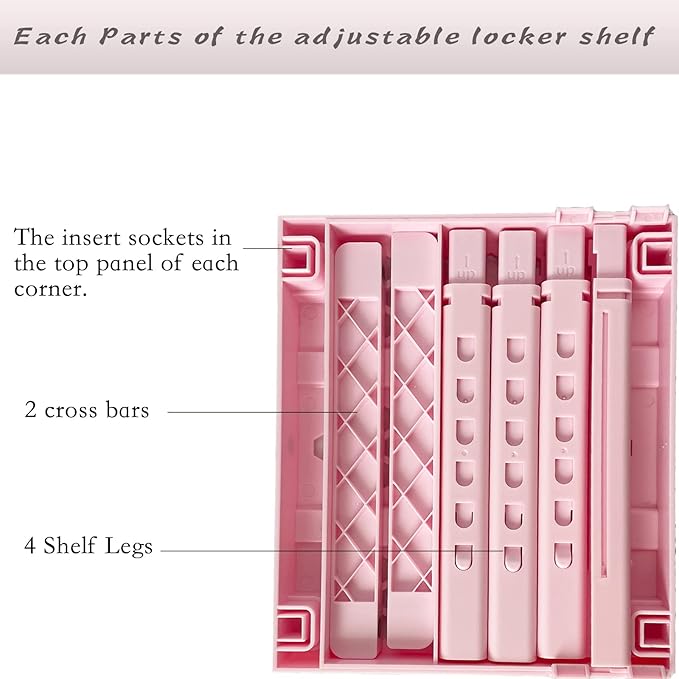 Svartur Locker Shelf Adjustable Height and Width, Locker Shelves - Image 6