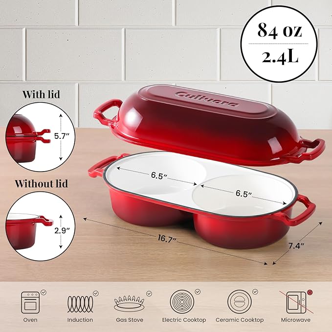 Cast Iron Bread Pan with Lid, Mini Enamel Sourdough Baking Dutch Oven Pot