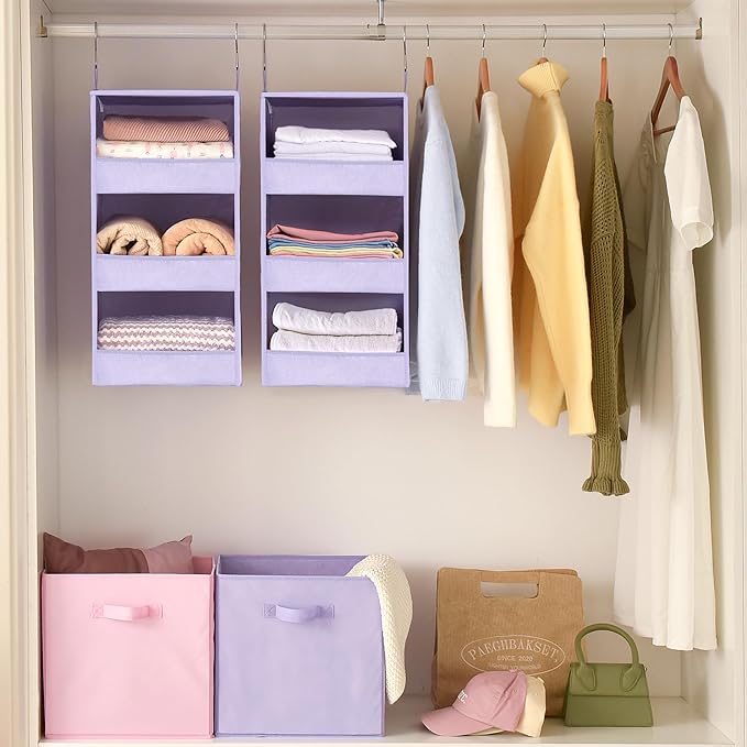 GRANNY SAYS 3 Shelf Hanging Closet Organizers and Storage, Collapsible Closet - Image 7