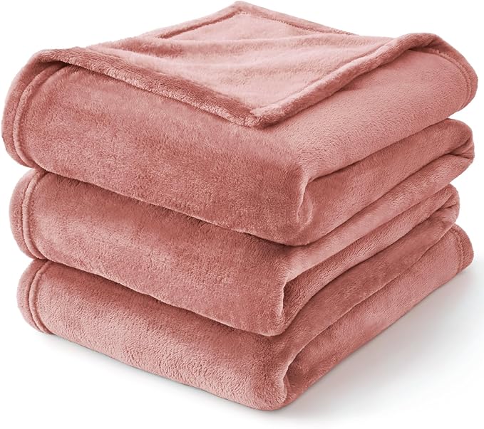BEDELITE Fleece Blanket Dusty Pink Throw Blankets - Image 8