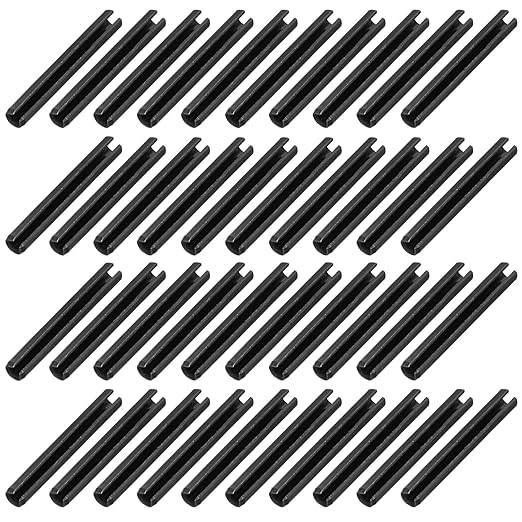 MECCANIXITY 60Pcs Slotted Split Roll Pins 6/25 Inch Dia. 1-4/5 Inch Length 65Mn by MECCANIXITY