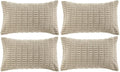 Fancy Homi 4 Packs Taupe Decorative Throw Pillow Covers 12x24 Inch by Fancy+Homi