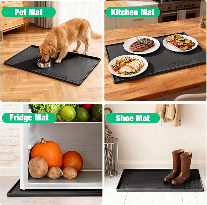 Aisslro Under Sink Mat 28" X 19", Waterproof Silicone Under Sink Mats - Image 8