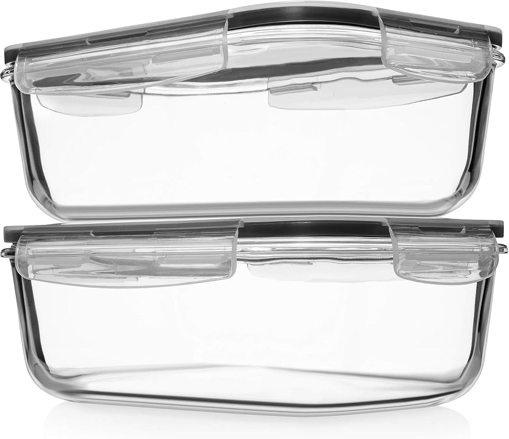 Razab 4 PC 1860ml / 63 Oz / 8 Cups Large Glass Food Storage Containers