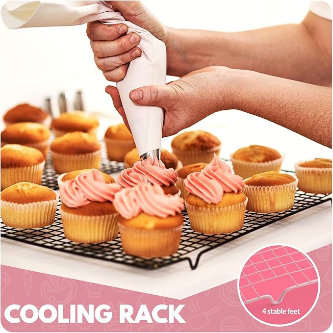 2 PCS Cooling Racks for Cooking and Baking, 16x10 Inches Stainless Steel - Image 7