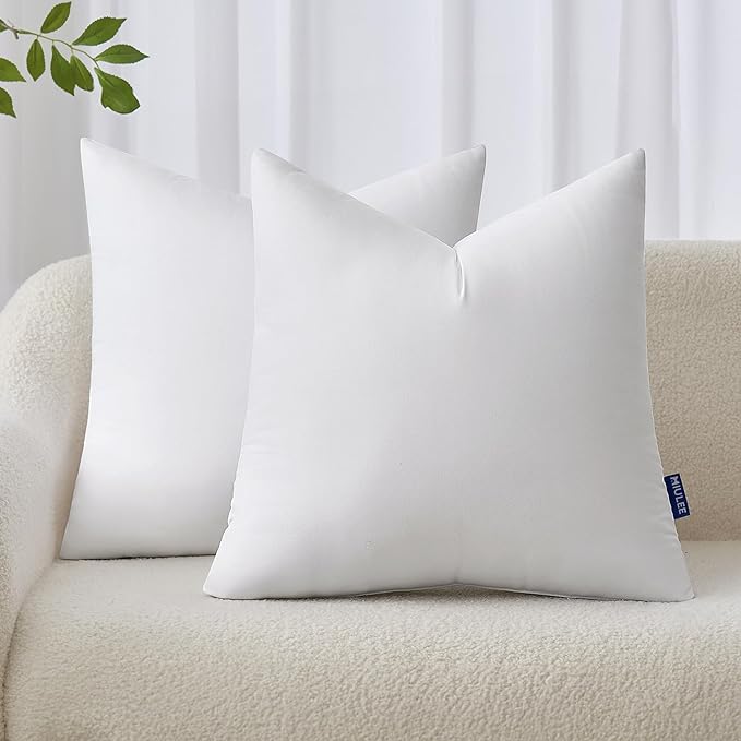 MIULEE 26x26 Inches Pillow Inserts Pack of 2, Decorative Throw Pillow Inserts by MIULEE