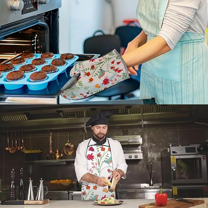 5 Pcs Kitchen Stuff, Kitchen Oven Mitts and Pot Holders Sets - Image 7