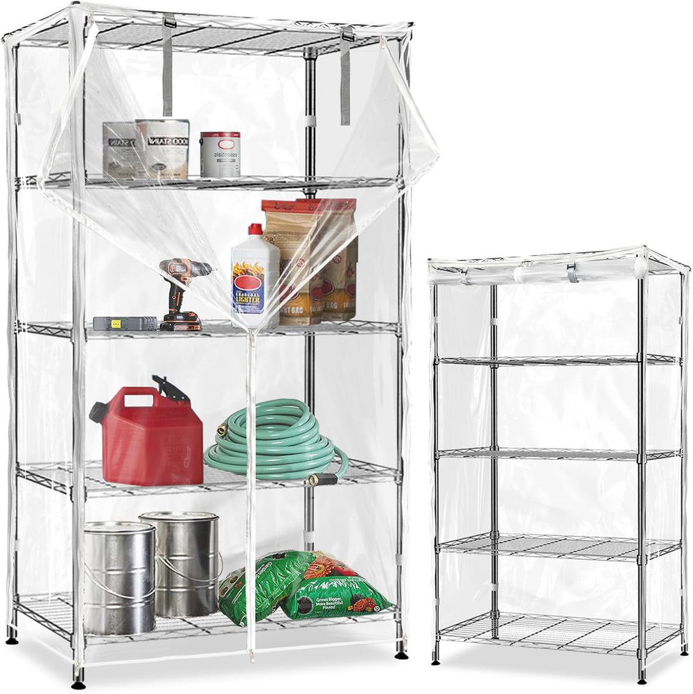 Waterproof Shelf Cover,Durable Dustproof Storage Wire Rack Covers,Outdoor She...