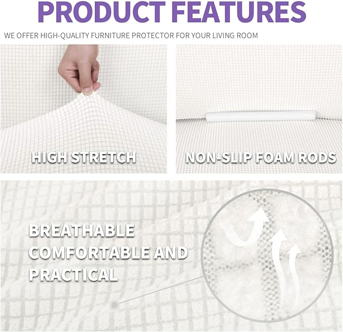 ZNSAYOTX Super Stretch Chair Slipcover Universal Sofa Chair Covers - Image 4
