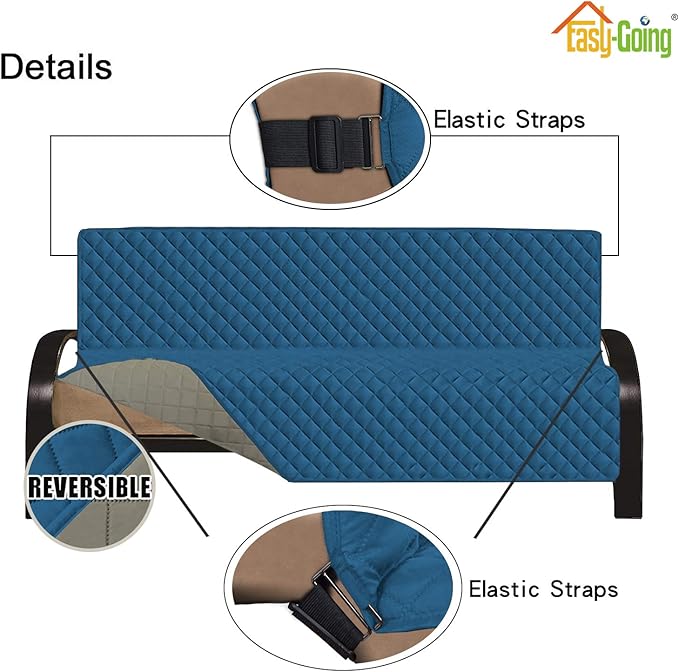 Easy-Going Futon Sofa Slipcover Reversible Sofa Cover Armless Cover Furniture - Image 4