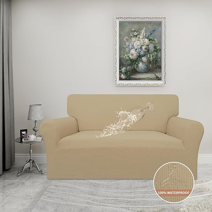 Easy-Going 100% Waterproof Oversized Loveseat Couch Cover, Dual Waterproof Sofa - Image 2