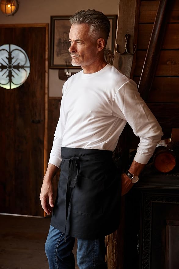 Unisex Waist Apron Half Bistro Apron Server Aprons - Image 5