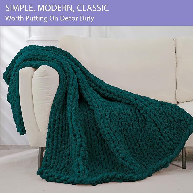 Bigacogo Chunky Knit Throw Blanket - Image 3