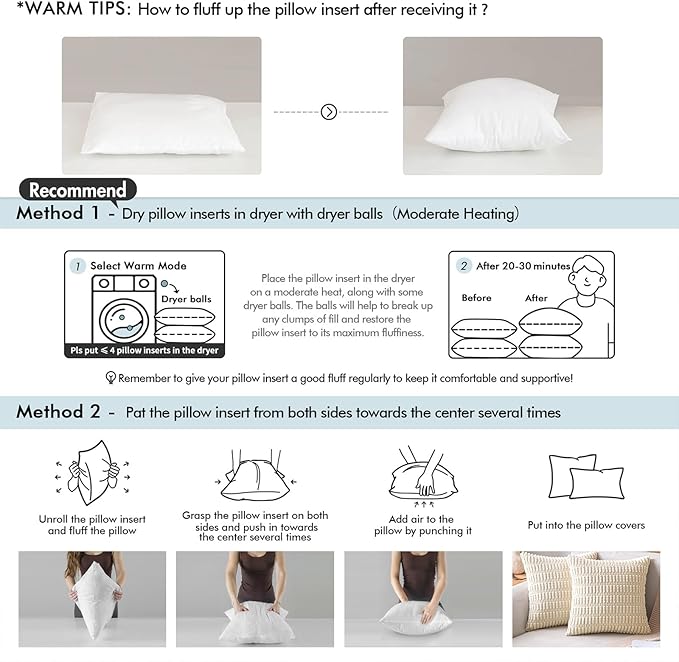 MIULEE Throw Pillows Inserts - Image 3