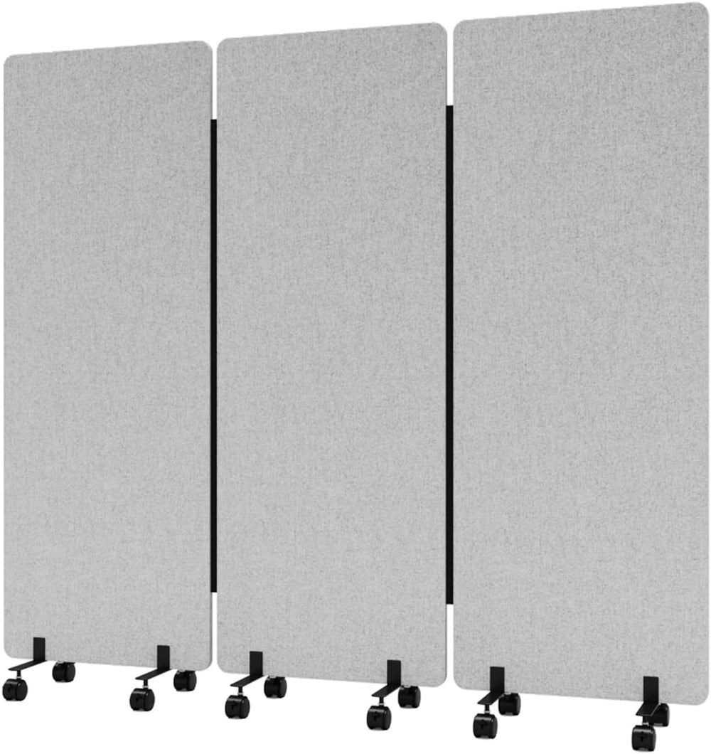 3 Panel Soundproof Room Divider, Portable Acoustic Office Divider