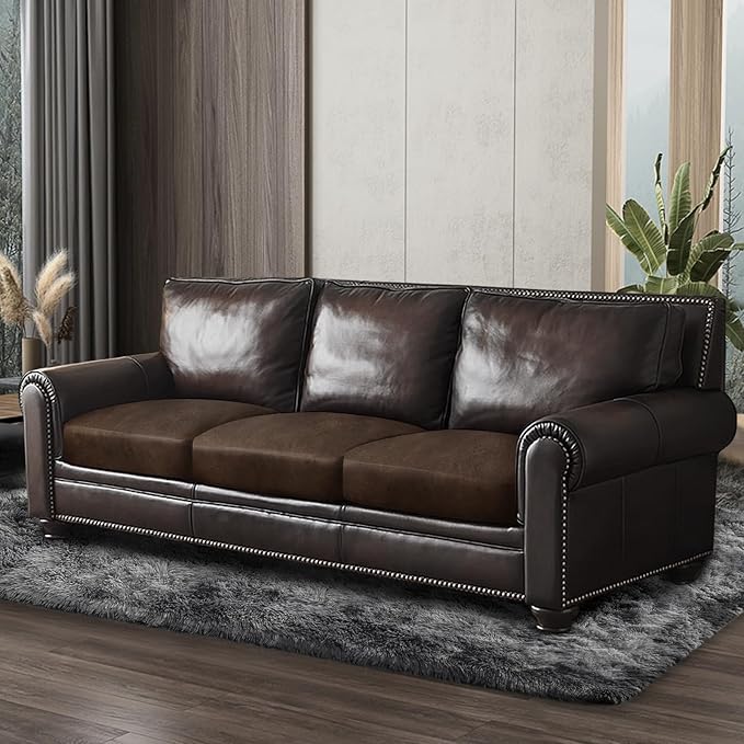 Leather Look Couch Cushion Covers Sofa Seat Slipcovers Sets Couches Furniture - Image 8