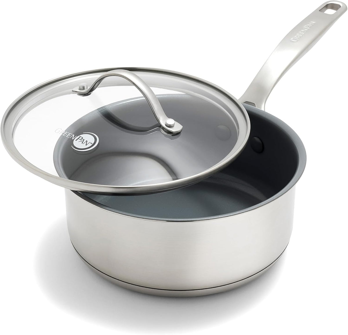 GreenPan Stainless Steel Treviso 2.1QT Saucepan