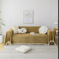 HANDONTIME Couch Covers for Pets Boho Mustard Yellow Love Seat Couch Covers by HANDONTIME