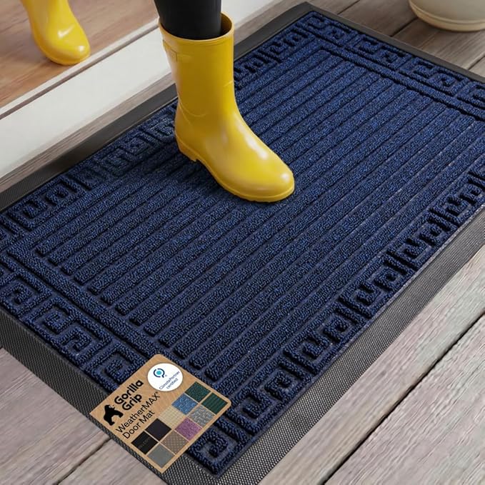GORILLA GRIP 100% Waterproof All-Season WeatherMAX Doormat, US Designed Natural by GorillaGrip