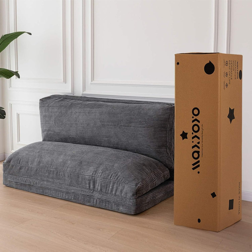 MAXYOYO Folding Sofa Bed, Convertible Chair Couch, Floor Bean Bag Sofa