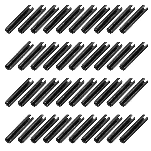 MECCANIXITY 60Pcs Slotted Split Roll Pins 6/25 Inch Dia. 1-1/5 Inch Length 65Mn by MECCANIXITY