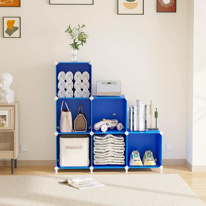 AWTATOS Cube Storage Organizer, 6 Cube Closet Organizers and Storage Shelves - Image 2
