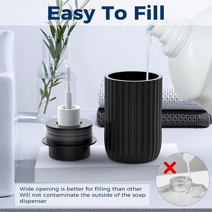 Ceramic Foaming Hand Soap Dispenser, 12 oz Bathroom Soap Dispensers, Lotion - Image 3