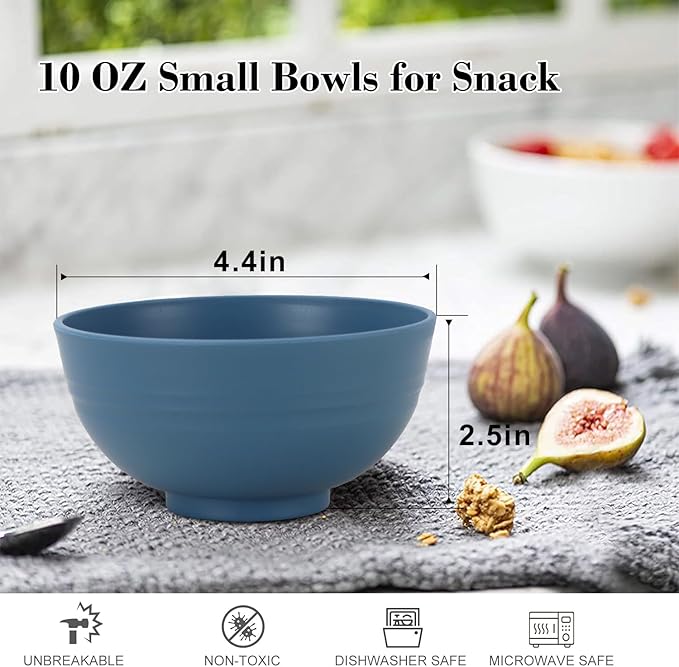 Wrova wheat straw dessert bowls 10oz set of 8 - Image 2