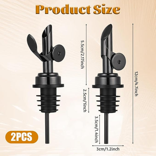 2 PCS Oil Dispenser Spout, Oil Spout, Liquor Bottle Pourers, Weighted Stainless - Image 2