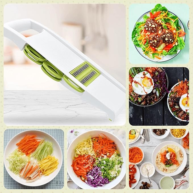 NACOLUS 5 in 1 Mandoline Slicer Vegetable Slicer Mandolin Multi Blade Potato - Image 8