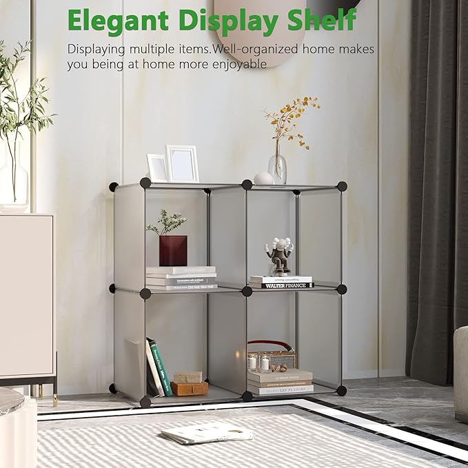 C&AHOME Cube Storage Organizer, 4-Cube Shelves Units, Closet Cabinet, DIY - Image 2