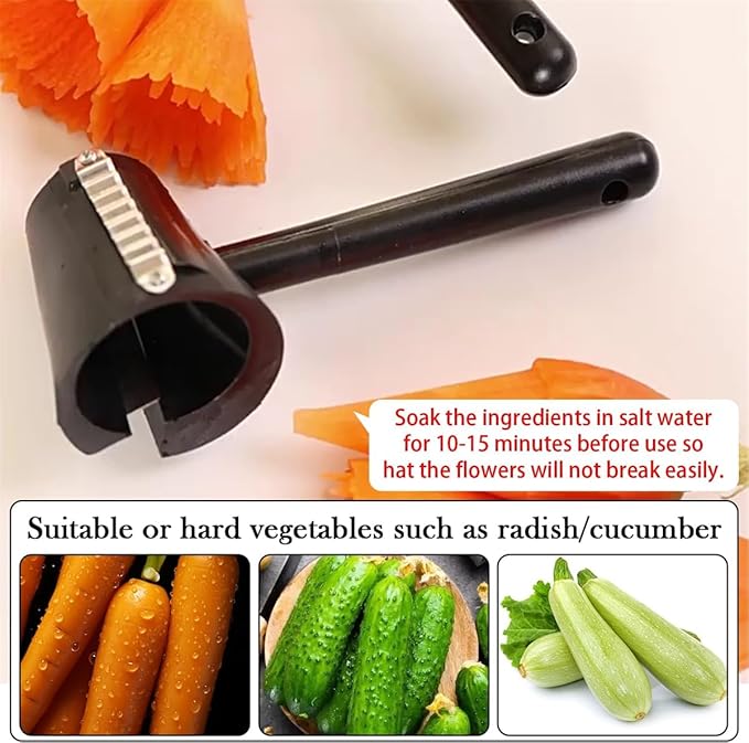 Vegetable Curler, Carrot Curler and Peeler, Spiral Shred Carving Slicer - Image 5