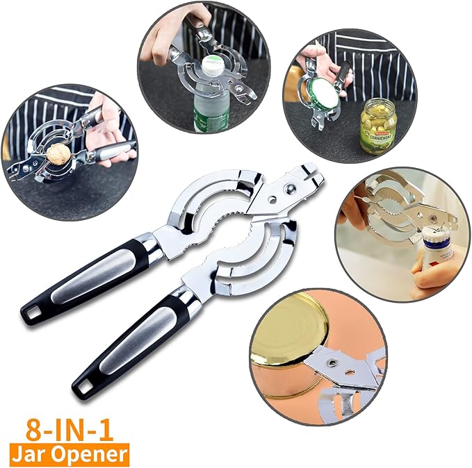 Jar Opener, Stainless Steel Jar Lid Opener, Beer Bottle Opener - Image 4